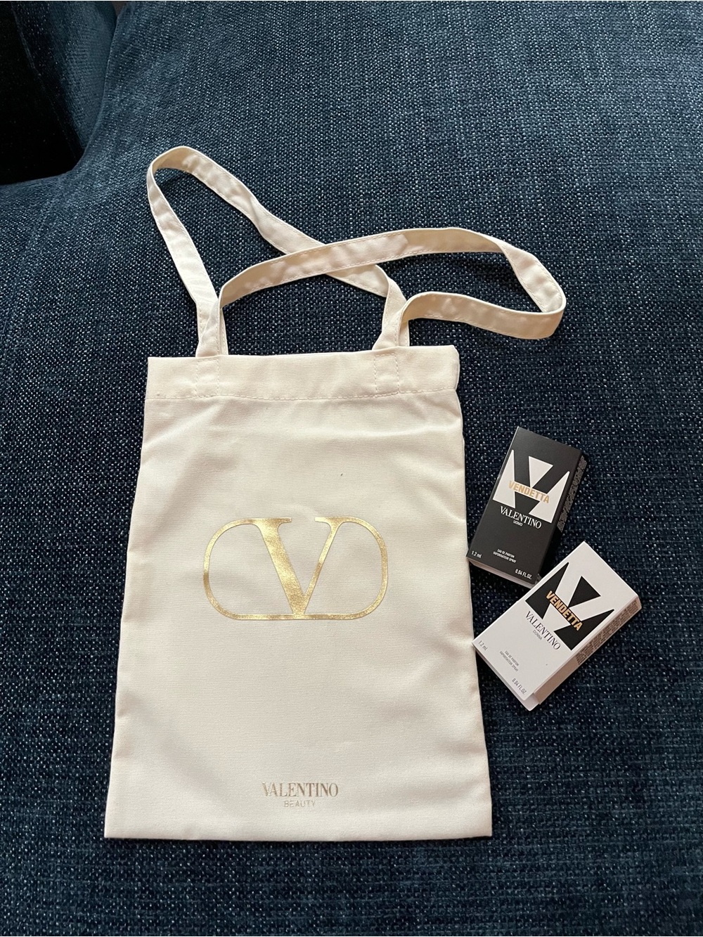 Valentino Mini Tote with perfume samples